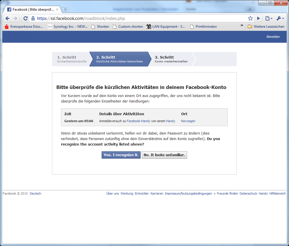 Facebook- Norwegen Facebook- Norwegen