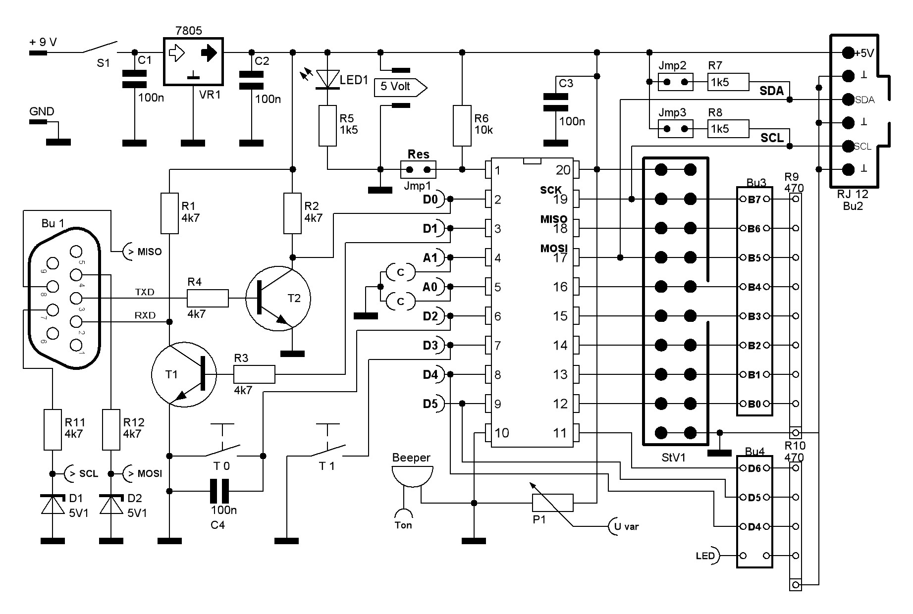 ATtiny Schaltplan