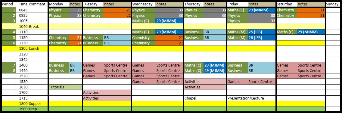 Timetable England-1 Mein Stundenplan in England. Eben kurz zusammengschustert in Excel. Könnte also etwas fehlen/falsch sein, sieht aber richtig aus ;)Mein Stundenplan in England. Eben kurz zusammengschustert in Excel. Könnte also etwas fehlen/falsch sein, sieht aber richtig aus ;) (PDF)